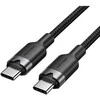 „Vention“ USB-C–C laidas, pintas, 3A, 480 Mbps, 60 W, 2 m, juodas