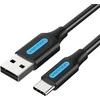 Įkrovimo laidas nuo USB 2.0 iki USB-C Vention COKBF 1m (juodas)