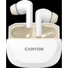 CANYON ausinės HEXAGON 7 TWS ANC+ENC belaidis įkrovimas baltas smėlio spalvos