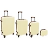 ORDINETT 4 dalių lagaminų rinkinys 98L (48x29x75cm) + 60L (42x25x64cm) + 43L (36x23x56cm) + 15L (24x17x33cm) balta
