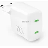 Akyga Įkroviklis Puro GaN 70W 2xUSB-C, baltas
