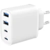 GEMBIRD 4-port 40 W GaN USB PowerDelivery fast charger baltas