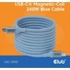 Club 3D Club3D Lifestyle USB-C magnetinis kabelis 240W 2m mėlynas St/St