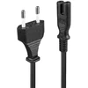 CP RD-01A Strāvas Kabelis EU Ligzda CEE 7/16 uz C7 (SN14) Konekoru 1.5m garums Melns