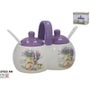 Lumarko Cukura trauks sólniczka su łyżeczką 250 ml rožinė dolomit 9.5x15x12 cm KITCHEN&GO