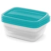 Curver Set of food containers rectangular 3x1L Vedo transparent turquoise
