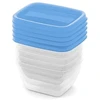 Curver Set of food dishes rectangular 5x0.25L Vedo transparent mėlynas