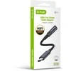 Laidas adapteris D-FRUIT DF126, USB-C - 3,5 mm, juodos sp.