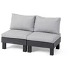 Keter Dvivietė sodo sofa „Elements“, pilka/šviesiai pilka, 8711245158037