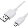 DCO Izturīgs TPE Universāls Micro USB uz USB Datu &amp; Ātrās Uzlādes 2.4A kabelis 1m Balts