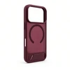 Aizmugurējais vāciņš Evelatus Apple iPhone 18 Pro Rubber Coated MagSafe With Stand Case Burgundy
