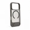 Aizmugurējais vāciņš Evelatus Apple iPhone 18 Pro Rubber Coated MagSafe With Stand Case Smoke Pilkas