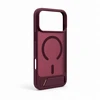Aizmugurējais vāciņš Evelatus Apple iPhone 18 Pro Max Rubber Coated MagSafe With Stand Case Burgundy