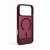 Aizmugurējais vāciņš Evelatus Apple iPhone 18 Pro Max Rubber Coated MagSafe With Stand Case Burgundy
