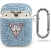 Guess apsauginis dėklas GUACA2TPUJULLB džinsų kolekcija AirPods 1/2 mėlyna