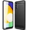 TakeMe CARBON efekto TPU itin plonas galinio dangtelio dėklas, skirtas Samsung Galaxy A13 5G (A136U) / A04S (A047F) Juodas