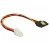 Delock SATA 15- pin - 4- pin, 0,2 m, Oranžinė (85519)