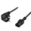 DELTACO kabelis, CEE 7/7 - IEC C13, 0.2 , iki 250V / 10A, 0.2m, juodas DEL-109-20