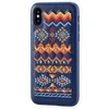 Dėklas Devia Flower Embroidery Bohemian Silicone Back Case For Apple iPhone X / XS Mėlyna