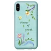 Dėklas Devia Flower Embroidery Lanzh Silicone Back Case For Apple iPhone X / XS Žalias