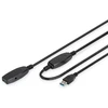 Assmann Electronic DIGITUS prailginimo kabelis USB 3.0 SuperSpeed Type USB A/AM/F aktyvus juodas 15m