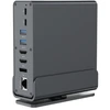 Gembird A-CF-COMBO15-01 USB Type-CF 15-in-1 daugiaportis adapteris (USB šakotuvas AF-jungtys v.2x2 + v.3x3, Type-CF + HDMIx2 + DisplayPort + PD + kortelių skaitytuvas + GigaLAN + 3,5 mm garso jungtis), pilkas
