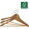 ORDINETT Drabužių pakabos 6 vnt. medinės Mediena 44,5 cm