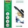Fellowes Laminating Pouch A4 Clear Thickness: 100 micron Qty Per Pack: 100 pcs; Ideal for notices craft materials signage and fre