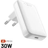 FIXED Slim USB-C Travel Charger, GaN, PD palaikymas, 30W, Baltas | Pataisyta