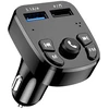 Jellico F10 Bluetooth 5.0 FM / MP3 siųstuvas + automobilio greitasis įkroviklis 2x USB QC 3.0 3.1A LED juodas