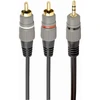 GEMBIRD 3,5 mm stereo kištukas į 2xRCA kištukus, 2,5 m kabelis, auksinės dangos jungtys