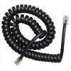 GEMBIRD TC4P4CS-2M Gembird Telefono ragelio spiralinis laidas, RJ10 (4P4C), 2 m, juodas