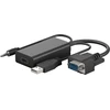 Keitiklis VGA – HDMI (reikalingas papildomas maitinimas per USB) GOOBAY
