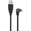 Goobay Kabelis USB A kištukas – micro USB B kištukas kampinis 1.8m