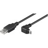 Goobay Kabelis USB A kištukas – micro USB B kištukas kampinis 1.8m