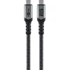 Goobay USB-C laidas, USB4, 1.8 m, juodas/Sidabrinis | USB-C į USB-C