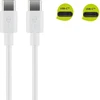 Goobay USB-C,Įkrovimo ir sinchronizavimo kabelis, 2 m, baltas | Goobay