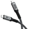 „Goobay“ | USB-C laidas su tekstiliniu apvalkalu, USB4, 240 W, 40 Gbit/s, maitinimo šaltinis, 1,5 m