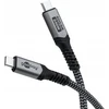 „Goobay“ | USB-C laidas su tekstiliniu apvalkalu, USB4, 240 W, 40 Gbit/s, maitinimo šaltinis, 0,5 m, Juodas/Pilkas | 74210