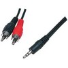 Goobay Kabelis 2xRCA – 3.5mm stereo kištukai 10m