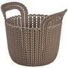 Plastikinis krepšys Knit XS Curver 19x23x19cm tamsiai rudas