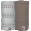 Static Control New! Lodger Swadler Solid Matcha cotton diaper Birch/Buffalo 110x110 cm 2pcs. SW 1093