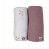 ExtraLink New! Lodger Swadler Solid Matcha cotton diaper Powder/Rose 110x110 cm 2pcs. SW 1123