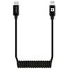 Kabelis USB Evelatus AutoSpring Coiled Cable USB C to Lightning connector 1.2M juodas cable (TKCB-746CL1BK)