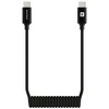 Kabelis USB Evelatus AutoSpring Coiled Cable USB C to USB C connector 1.2M Juodas (TKCB-746CTC1BK)