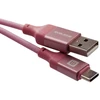 USB kabelis Evelatus Cable USB A to C 2M Aliuminio korpusas pintas Rožinė Rožinė (TKCB-746AC1PK)