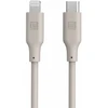 „Evelatus“ USB C į „Lightning“ silikoninis kabelis 1,2 m (MFI10CL) 60 W / 20 V 3 A šiltai pilkas