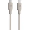 „Evelatus“ USB C į USB C silikoninis kabelis 1,2 m, 60 W / 20 V, 3 A, šiltai pilkas