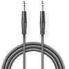 Nedis Stereo Audio kabelis jack 6.35 mm (M) - jack 6.35 mm (M) 1.50 m tmavě pilka