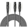 Kabelis Nedis XLR - XLR 1.5m pilka (COTH15025GY15)